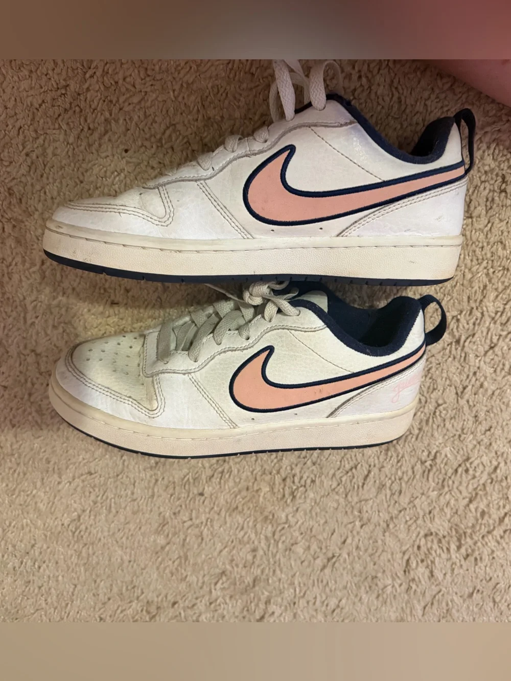 Nike Kids Size Tag Label - Navy and White